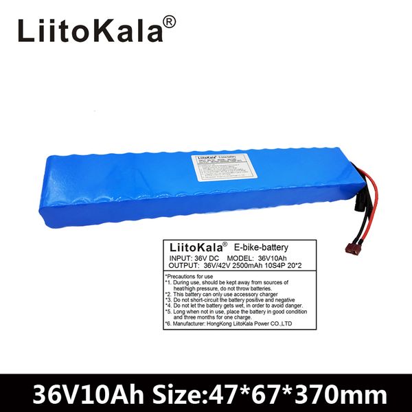 LiitoKala 36 v 10Ah 10S4P 18650 Batería recargable, bicicletas modificadas, cargador de batería de vehículo eléctrico 18650 li-lon