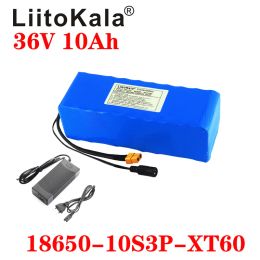 Liitokala 36V 10S3P 10AH 500W Capacidad de alta potencia 42V 18650 Batería de litio EBIK