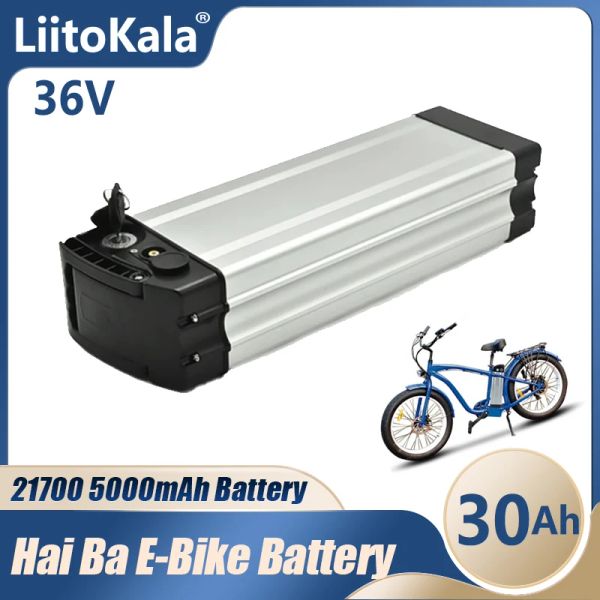 Liitokala 36V 30AH 21700 Batería Haiba Ebike Batería Pack Battería de bicicleta eléctrica para 1000 W Motor Bafang Kits eléctricos de bicicleta