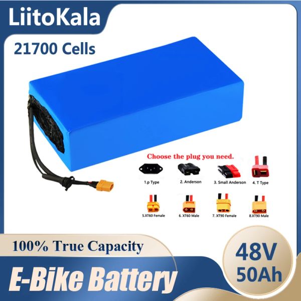 LiitoKala 36V 48V 60V 50ah 35ah 20ah 25ah 40ah 30ah batterie ebike 21700 5000mAh batterie pour vélo électrique Scooter électrique