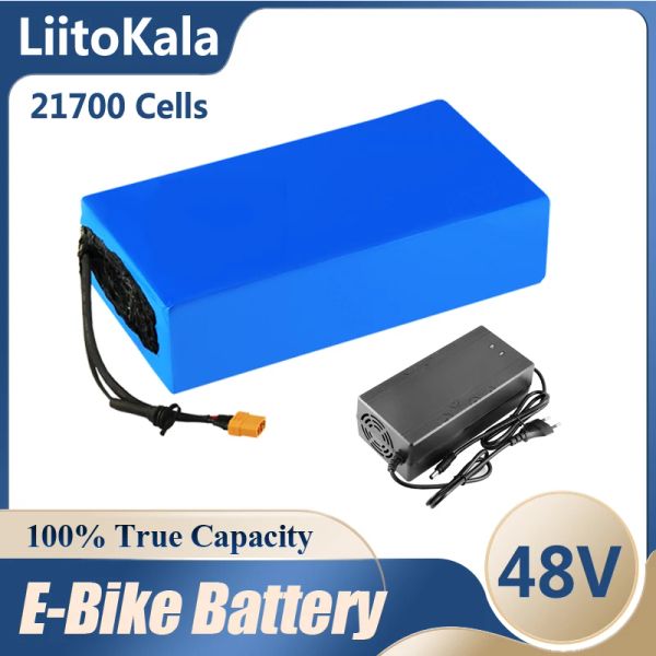 LiitoKala 48V 20Ah 30Ah 40Ah 50Ah 25Ah Ebike batería para bicicleta eléctrica batería para bicicleta potente batería de bicicleta eléctrica 48V5A