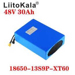 Liitokala 48V 30AH 18650 13S9p Batterie de vélo électrique 48V 30AH 1000W Batterie lithium intégrée 20A BMS BIKES ELECTRIC MOTEUR XT6