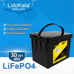 Batería LiitoKala 48v 30ah lifepo4 con 30A BMS para maquinaria de 48v 1500w bicicleta eléctrica scooter go cart