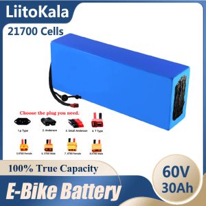 Liitokala 60V 30AH Electric Scooter Bateria Bicycle 21700 Lithium Battery Scooter 60V 3000W Batterie Ebike