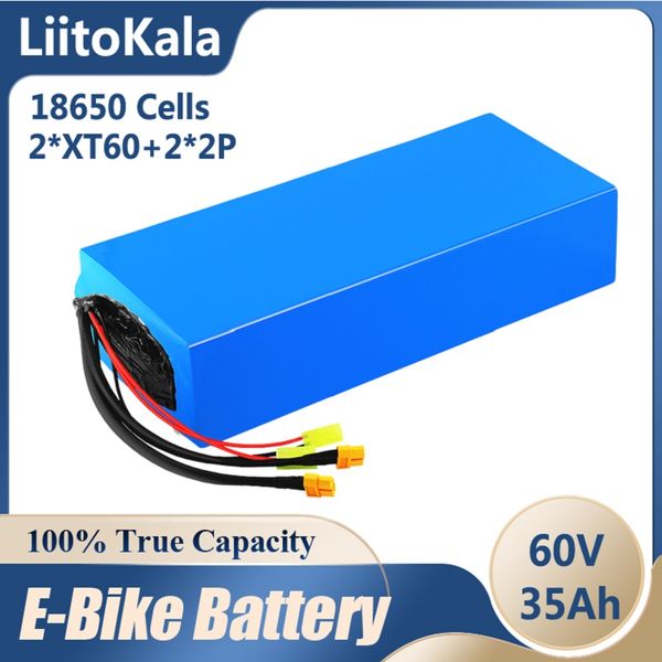 LiitoKala 60V 35ah Golfwagen, Straßenbahnbatteriesatz 67,2V 18650 16S12P Elektrofahrrad-Lithium-Roller 3000W E-Bike-Batterien