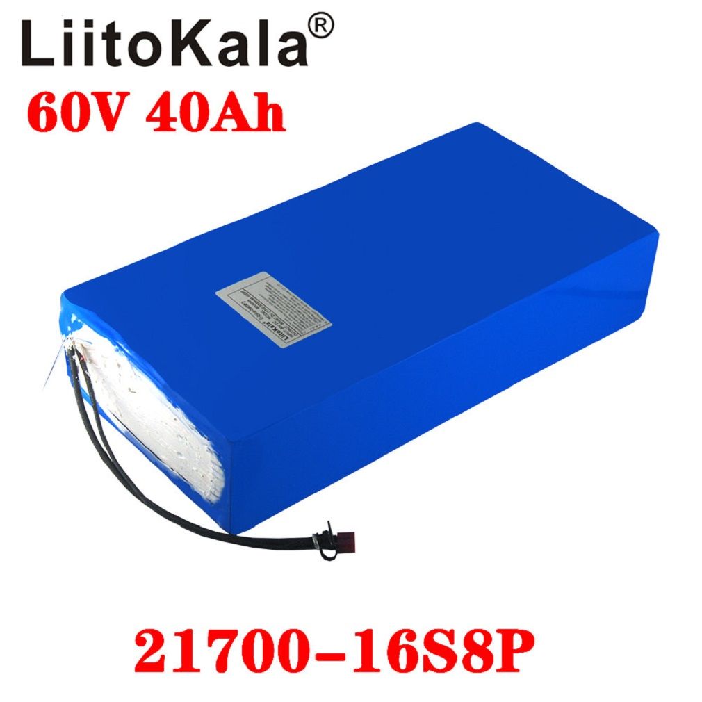 Liitokala 60V40V40Ah Batterie électrique BATERIA 67.2V 40AH Cellules Lithium Cellules Scooter 60V 1000W Batteries Ebike
