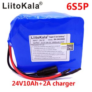 Liitokala 18650 Merk 24V 10AH Lithium-batterij 350W High Power 25.2V Elektrische Fiets met BMS