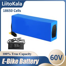 Paquete de batería de bicicleta eléctrica LiitoKala 60V 40Ah 30ah 20ah 25ah 15ah 12ah 18650 16S batería de iones de litio kit de conversión de bicicleta bafang Protección de alta potencia