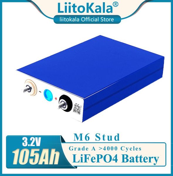 LiitoKala GRADE A NEW 32V 100Ah 105Ah lifepo4 batteria CELLULARE 12V 24V per EV RV batteria fai da te solare EU US TAX EVNarrow Boat5368534