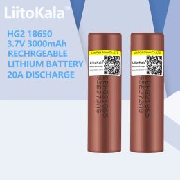 LiitoKala HG2 18650 3000mah 3.7V batterie 18650 à décharge élevée 30A batterie Rechargeable à haute consommation ou boîte Mod lampe de poche