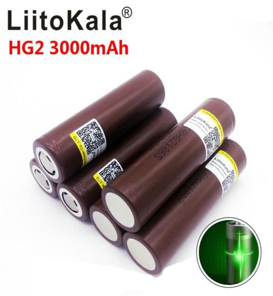 LiitoKala HG2 18650 batterie 37 V 3000 mah cigarette électronique batterie rechargeable 30A haute intensité haute puissance lampe de poche solaire en9022210