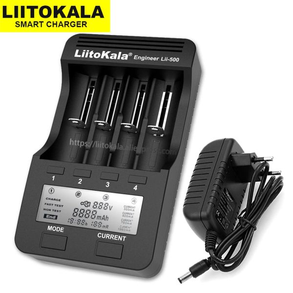 LIITOKALA LII-500 LII-PD4 LII-500S LCD 3.7V 18650 18350 18500 21700 20700B 20700 14500 26650 AA NIMH Lithium-Battery Charger