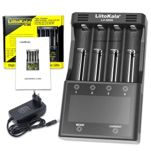 Liitokala Lii-500S 18650 Chargeur de batterie rechargeable pour 3,7 V 14500 18350 18500 21700 25500 26650 AA AAA NIMH LITHIUM Batterie