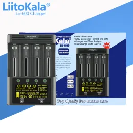 LIITOKALA LII-600 LCD 3.7V / 1.2V AA / AAA 18650/26650/16340/14500/10440/18500 Chargeur de batterie avec écran + adaptateur 12V5A