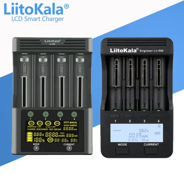 Liitokala lii-600 lii-500 lii-500s lii-m4 lii-m4s lcd 3.7v 1.2v 18650 26650 16340 14500 18500 20700B cargador de batería