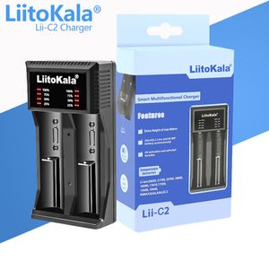 LiitoKala Lii-C2 18650 Battery Charger For 21700 20700 26650 16340 CR123A 18350 14500 1.2V Ni-MH Ni-Cd Smart Charger 2 Slots