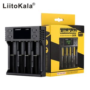 Liitokala lii-s1 lii-s2 lii-s4 smart chargeur lcd 1/2/4 slot pour 26650 21700 18350 aa aaa lithium nimh chargeur de détection de polarité automatique