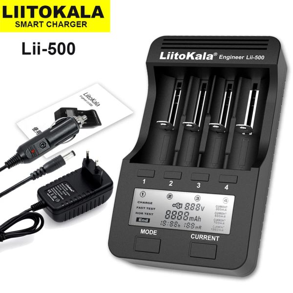 Liitokala lii-s12 lii-600 lii-500 PD2 PD4 Chargeur de batterie intelligent pour 18650 3.7V 9V 26650 18350 16340 18500 14500 1.2V AA AAA