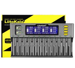 Liitokala Lii-S12 S8 S6 S4 18650 oplaadbare batterijlader 3,7 V 9 V 18650 26650 18350 16340 18500 14500 1,2 V AA AAA LCD slimme oplader