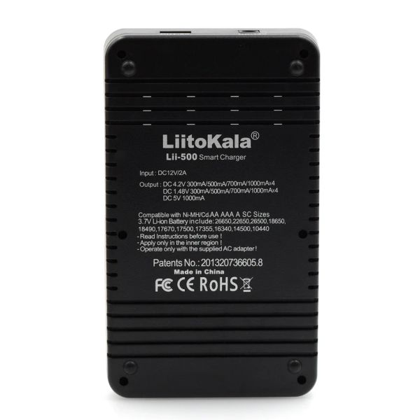 LIITOKALA LII-S2 LII-500 LCD 3.7V 18650 18350 18500 16340 21700 20700 10440 14500 26650 1.2V AA AAA NIMH Lithium-Battery Charger