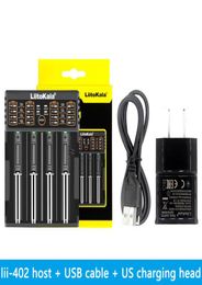 Liitokala Lii402 18650 Batería Cargador inteligente para 26650183501634018500AAAA 37V 12V NIMH NICD LITHIUM LIIU1 5V 2A USB4898941