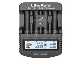 Liitokala liind4 NIMHCD Charger AA AAA Charger LCD Affichage et Capacité de batterie de test pour 12V AA AAA et 9V BatteriesEU3486728