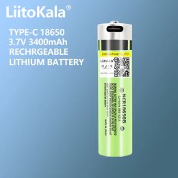 Liitokala USB-34B original USB 18650 3.7V 3400mAh USB Batería de iones de litio recargable para la linterna