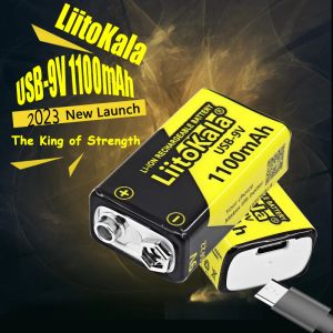 Liitokala USB-9V 1100mAh Li-ion oplaadbare batterijtype-C USB 6F22 9V Batterij voor RC Helicopter Model Microfoon speelgoed