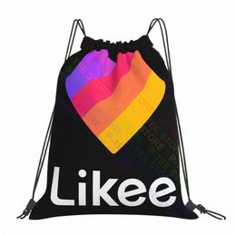 Likee App Likee Heart Drawstring Bags Bag de gimnasia más recién entrenada Gymnast Bag Clothpacks C9BS#