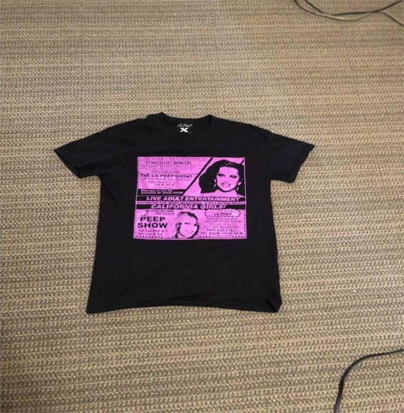 Lil Peep x Alien Body California Girls T Shirt Tamh Toquing Fashion Casual Casual Camiseta de alta calidad 6354012