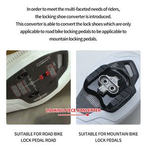 Lilioo SH40 Bicicletas Caderas Carretera Road to Mountain Bloqueking Blade Converter para MTB Road Pedal Zapatos Partes de bicicleta de bicicleta