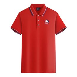 Lille OSC Männer und Frauen Polos mercerisierte Baumwolle Kurzarm Revers atmungsaktives Sport-T-Shirt Das Logo kann individuell angepasst werden