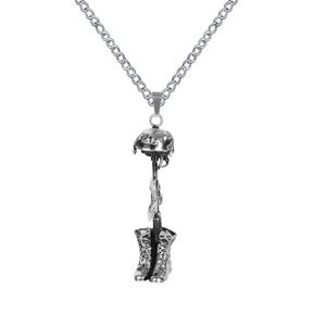Lily – bijoux de crémation, bottes Amry, collier d'urne de pistolet à casque, pendentif souvenir de cendres commémoratives avec sac cadeau, entonnoir et chaîne 281j