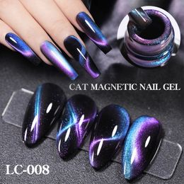 Lilycute 7ml 9D Cat Magnetic Gel Nagel Polish Laser Magnet Semi Permanente afwezigheid UV LED -manicure voor kunst Varnish 240425