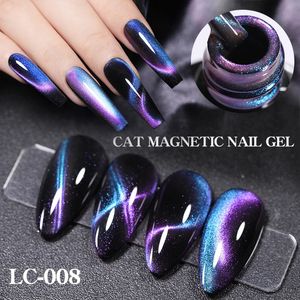 Lilycute 7ml 9d Cat Gel Magnetic Gel Polon à ongles Magnet laser semi-permanent Savure de la manucure LED UV pour le vernis d'art 240425
