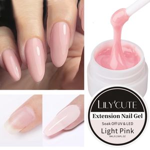Lilycute 8ml harde jelly gel nagellak withelder roze gebouwconstruct verleng soak van UV Arts Manicure 240528