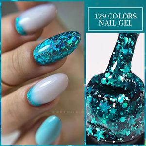 Lilycute glitter pailletten uv gel nagellak glanzende lente zomer kleur semi permanent afweekt allemaal voor manicure art varnish 240425
