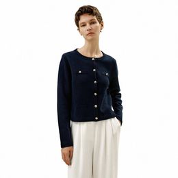Lilysilk – veste en laine mérinos pour femme, col rond, élégant, petit manteau parfumé, livraison gratuite, W9ZM #, printemps 2024