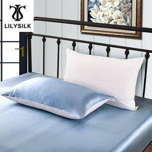 LilySilk Silk Pillowcase met katoen voor haar 100 Pure Natural Luxe Hidden Zipper Tseers Mulberry Hypoallergeen 220217