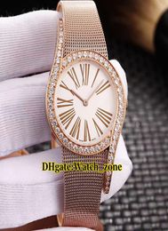 GALA LIMELIGHT 32 mm G0A41213 White Dial Swiss Quartz WEMPS Watch Diamond Sapphire Glass Gold Rose Gold Steel Band Lady New Watch8053124