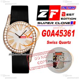 Limelight Gala G0A45361 Zwitserse kwarts Womens Watch ZF Rose Gold Diamonds Bezel Silver Dial Black Fabric Riem Super Edition Ladies Horloges Puretime Reloj Hombre