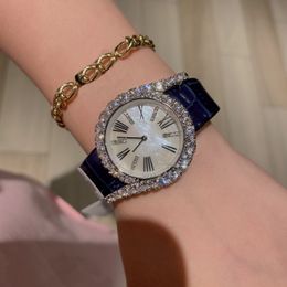 Limelight Gala Quartz Bewegdiameter 32 mm Swarovski Crystal 316L Case Lederen band voor manontwerper voor vrouw Hoogste Counter Advanced Materials 002