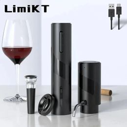 Limikt Electric Wine Decanter Bottle Ouvre-bouteille Set Recharteable Automatic 240419