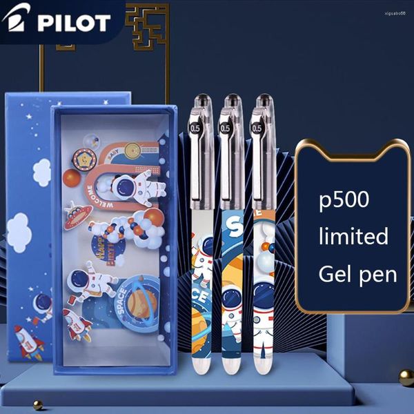 Limité 3 pièces japonais pilote P500 Gel stylo étudiant examen spécial noir grande capacité fontaine écriture en douceur 0.5mm