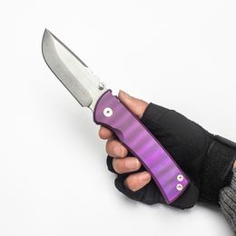 Versión personalizada limitada Chaves Redencion 228 Cuchillo plegable S35VN Hoja de punto de caída Personalidad Mango de titanio Equipo para exteriores Herramientas tácticas de supervivencia Bolsillo EDC