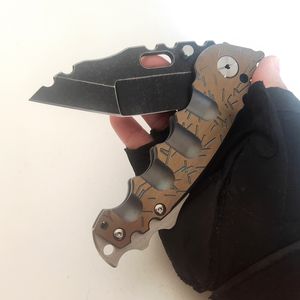 Versión personalizada limitada Heeter Knifeworks Man of War Cuchillo plegable Real S35VN Blade Cuchillos de titanio prácticos Herramientas tácticas para acampar al aire libre Strong Perfect EDC