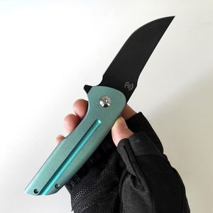 Limited Customization Version Barker Knives Hokkaido Folding Knife Anodized TC4 Titanium Handle Black M390 Blade Knifes Outdoor Camping Tools Tactical EDC