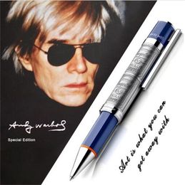 Édition limitée Andy Warhol stylo à bille unique reliefs métalliques baril bureau école papeterie haute qualité écriture stylo à bille comme Gi4727156