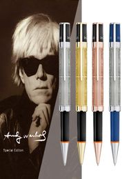 Limited Edition Andy Warhol Luxury Pen Classic Ballpoint Reliefs Barrel Schrijf smoth schoolkantoorbenodigdheden7124953