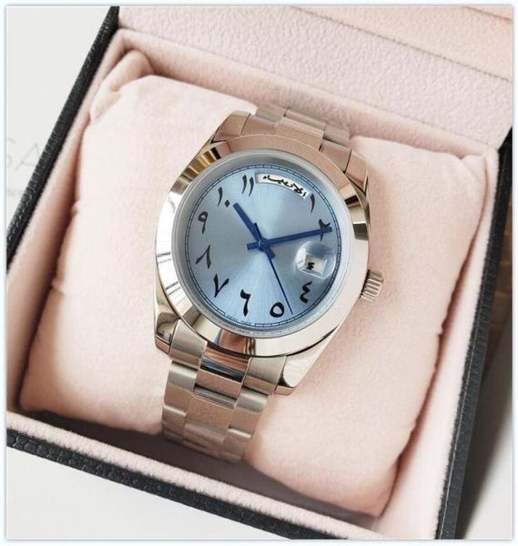 Édition limitée Automatique mécanique Watch Ddate Mens Watches Mâle 40 mm Sapphire Verre Arabe Texte de bracelet Mouvement de balayage R3164951